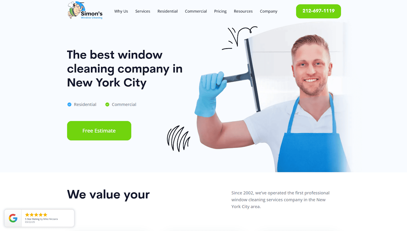 simonswindows.com — The best window cleaning company in New York City