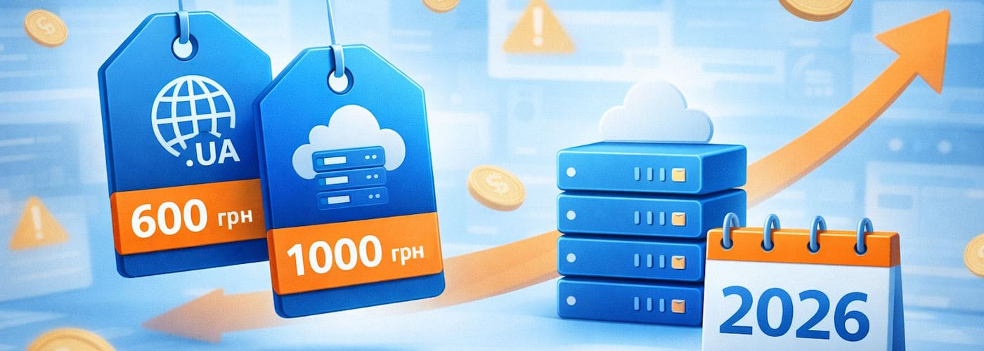Оновлення цін на домени та хостинг з 2026 року