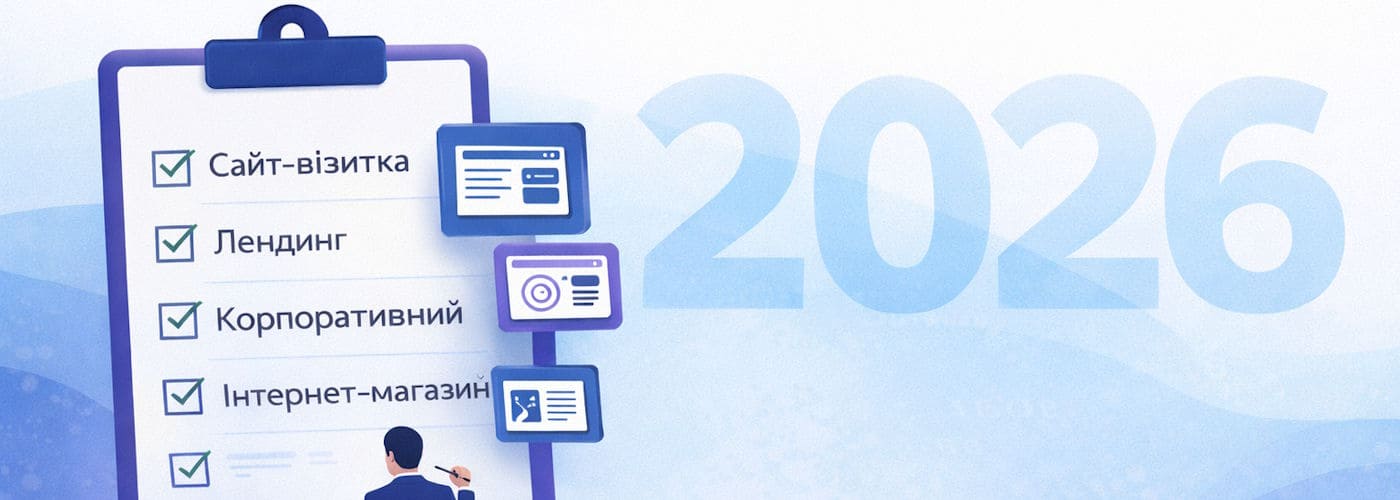 Який сайт потрібен бізнесу у 2026 році: чеклист вибору