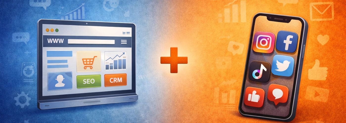 Сайт или социальные сети: что более эффективно для бизнеса в 2026 году?