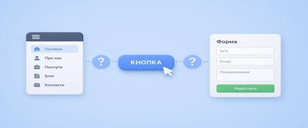 Як правильно розмістити меню, кнопки, форми на сайті