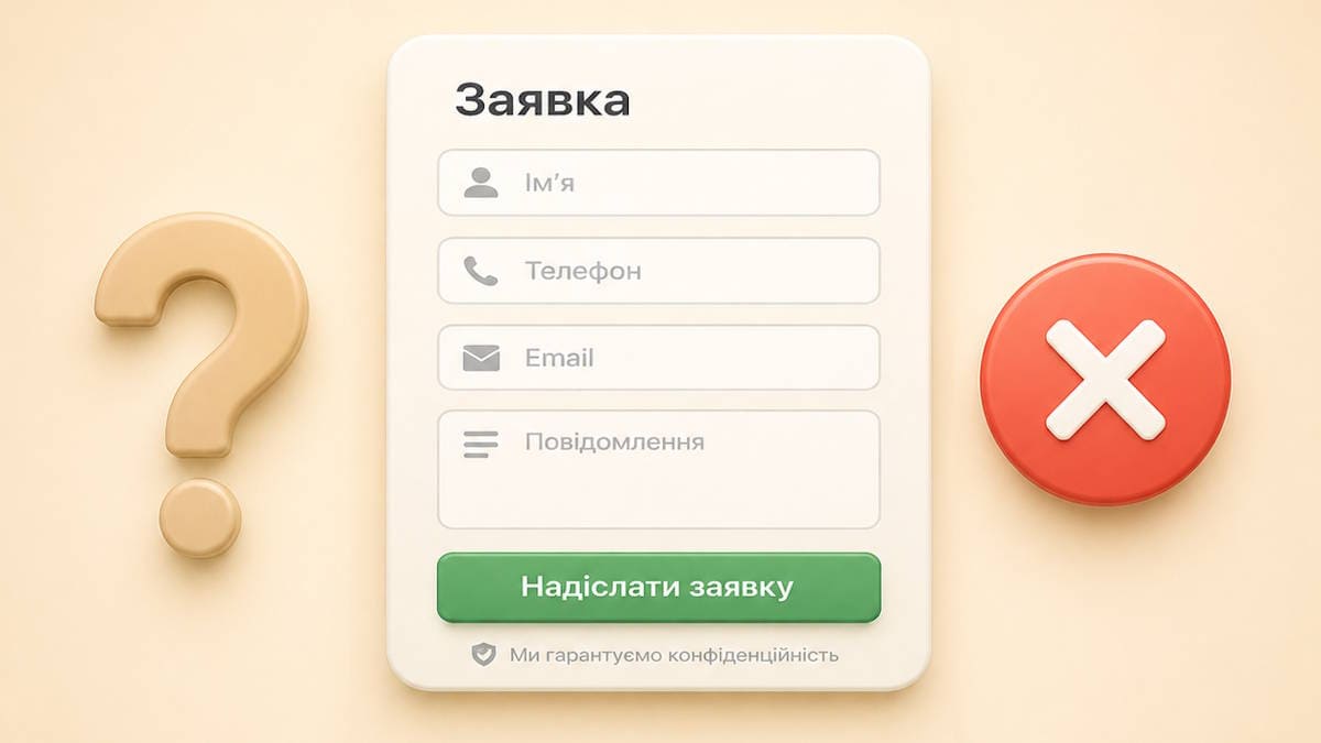 Як правильно оформити форму заявки на сайті