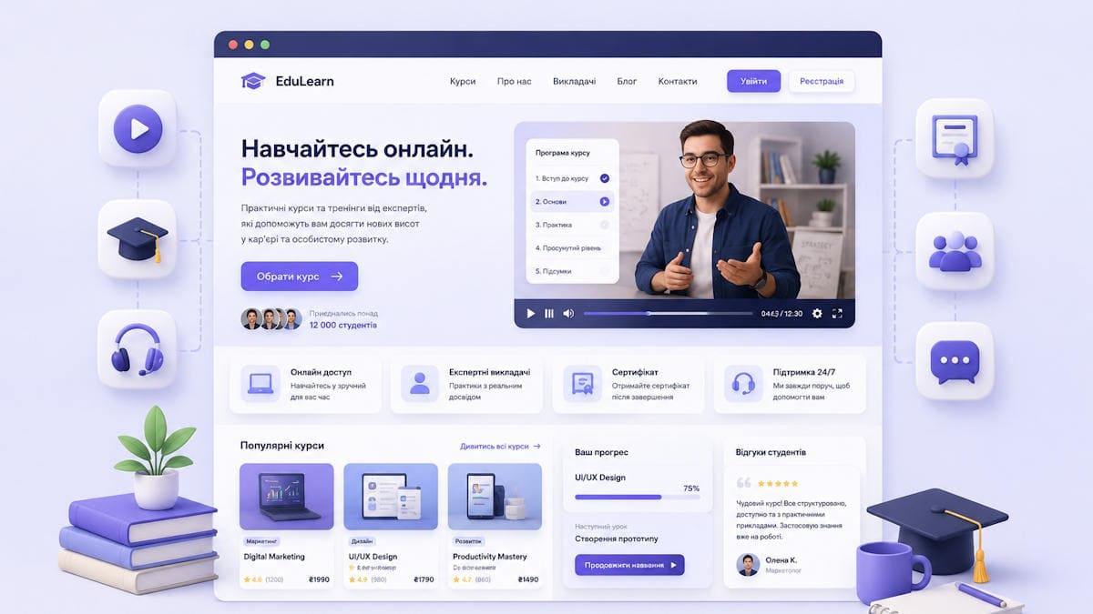 Как создать эффективный сайт для онлайн-курсов и тренингов