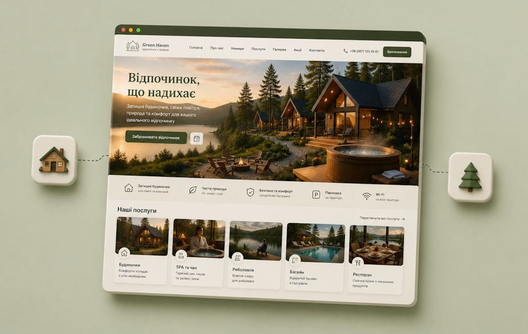 Як створити сучасний сайт для бази відпочинку: що потрібно врахувати